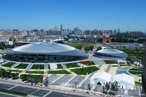 北京工业大学体育馆风景美图 图片_hao123网